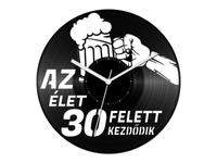Férfi szülinapi bakelit óra - 30 felett
