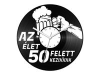 Férfi szülinapi bakelit óra - 50 felett