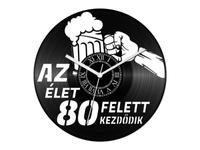 Férfi szülinapi bakelit óra - 80 felett