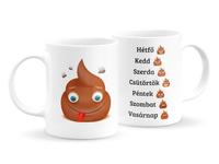 Kaki emoji bögre - szerda