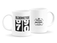 Kor számlálós szülinapi bögre - 70