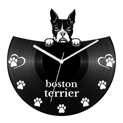 Boston terrier bakelit óra