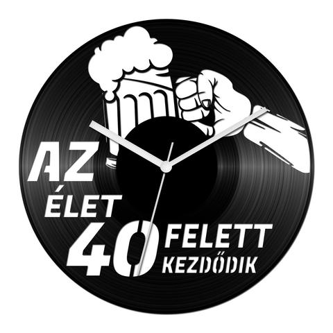 Férfi szülinapi bakelit óra - 40 felett