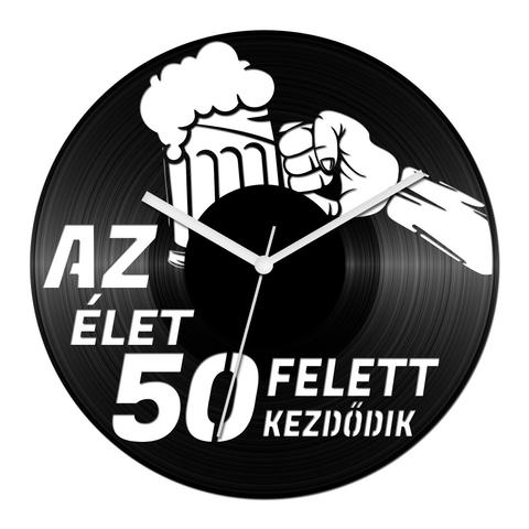 Férfi szülinapi bakelit óra - 50 felett