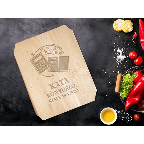 Szögletes vágódeszka Könyvelő