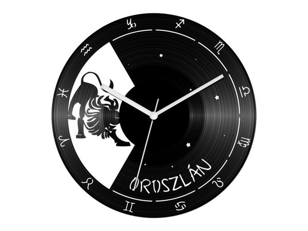 Oroszlán csillagjegyes bakelit óra
