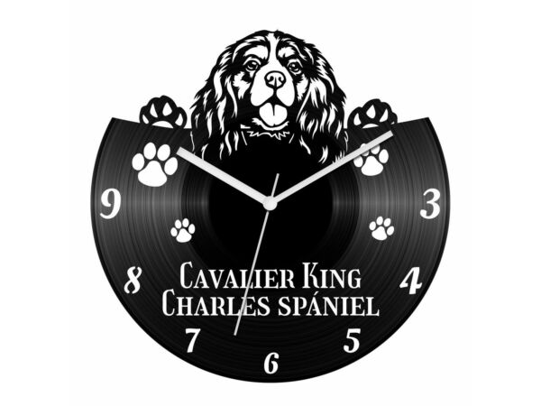 Cavalier King Charles spániel bakelit óra