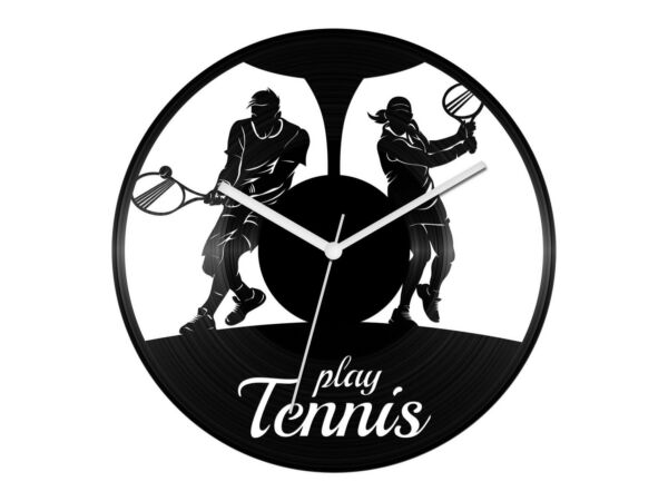 Teniszezők bakelit óra