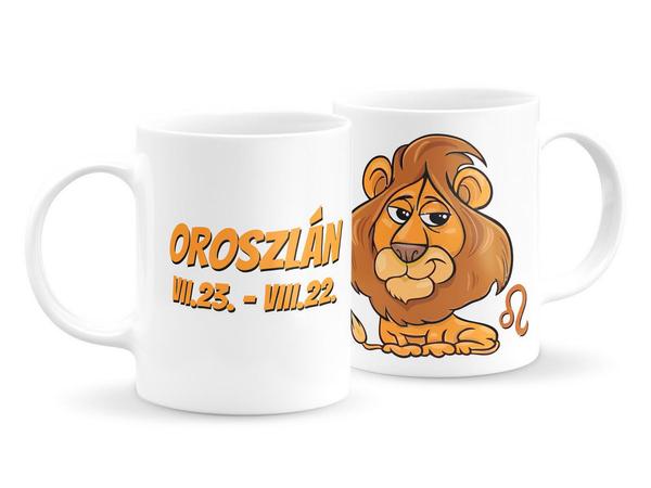 Oroszlán csillagjegyes vicces bögre