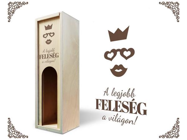Legjobb feleség bortartó doboz