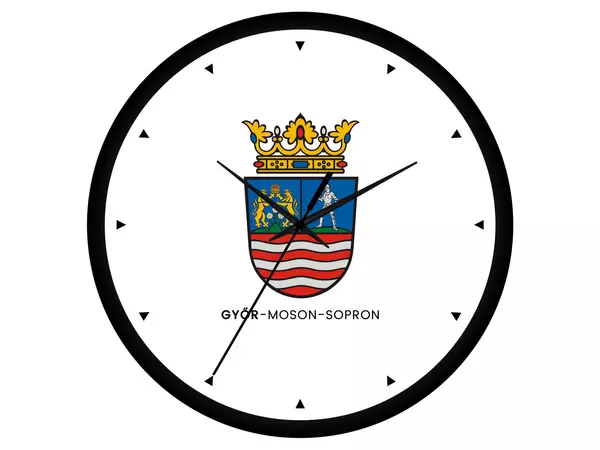 Győr-Moson-Sopron megye címeres falióra